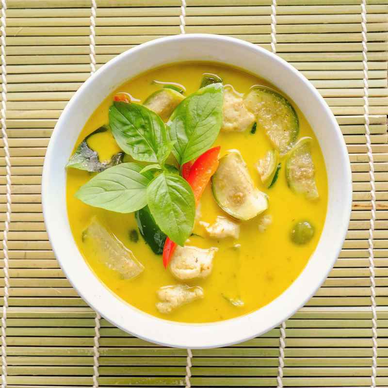 yellow thai tofu curry